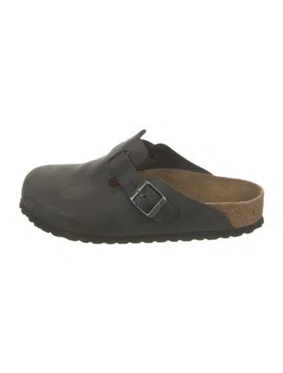 Pre-owned Birkenstock Leather Flats In Black