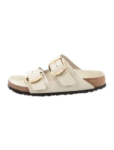 Pre-owned Birkenstock Leather Flats In White