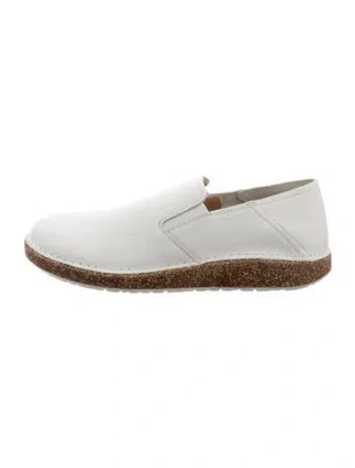 Pre-owned Birkenstock Leather Flats In White