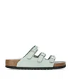 Birkenstock Leather Florida Sandals In Beige