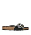 Birkenstock Womens Madrid Big Buckle Oiled Leather In Black