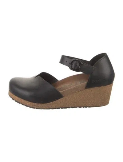 Pre-owned Birkenstock Leather Mules In Black