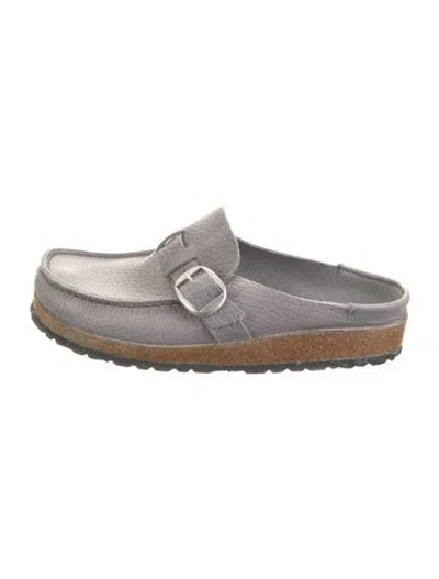 Pre-owned Birkenstock Leather Mules In Gray