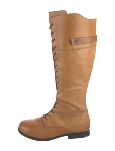 Pre-owned Birkenstock Leather Riding Boots In Neutral