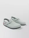 Birkenstock 'tokio' Light Blue Mules With Buckles On The Front And Back