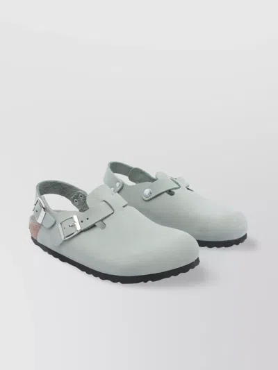 BIRKENSTOCK LEATHER ROUND TOE TOKIO MULES
