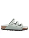 Birkenstock Florida Flex Platform Slide Sandal In Green