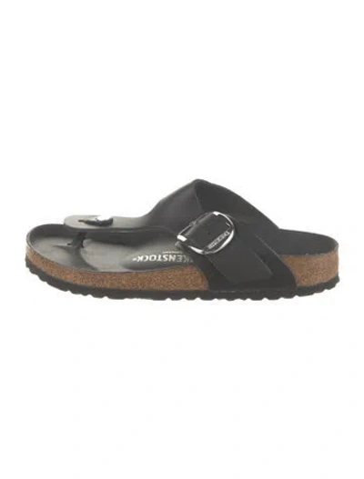 Pre-owned Birkenstock Leather Sandals In Black