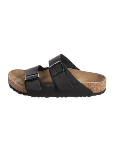 Pre-owned Birkenstock Leather Sandals In Black