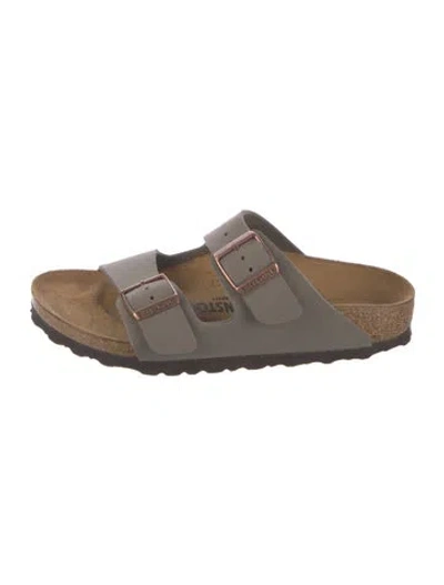Pre-owned Birkenstock Leather Sandals In Gray