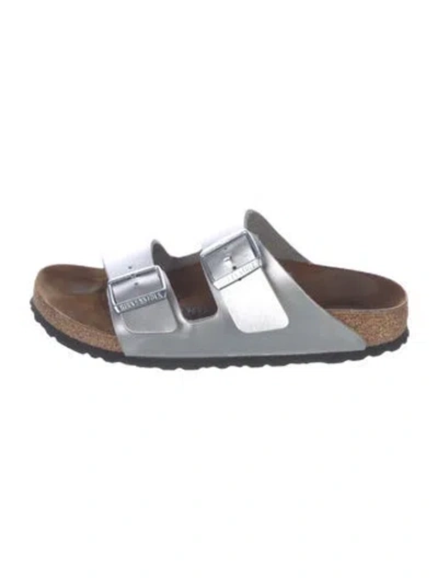 Pre-owned Birkenstock Leather Sandals In Silver