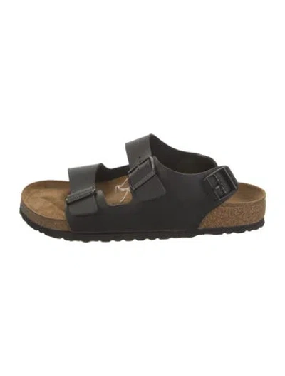 Pre-owned Birkenstock Leather Sandals W/ Tags In Black