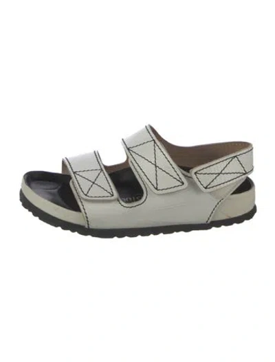 Pre-owned Birkenstock Leather Sandals In White