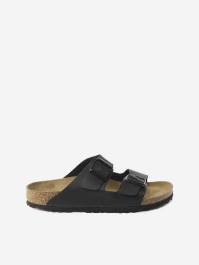 Birkenstock Leather Sandals With Double Strap In Black