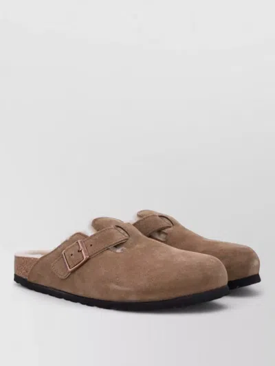 Birkenstock Leather Shearling Mules