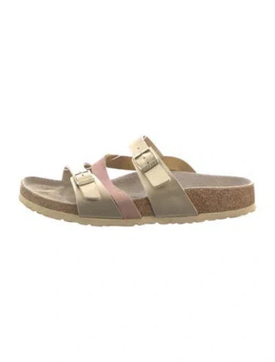 Pre-owned Birkenstock Leather Slides In Multi