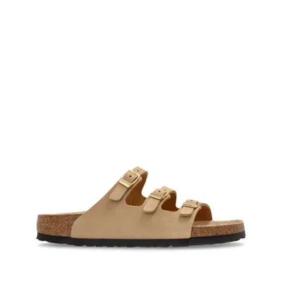 Birkenstock Florida Sandal In Sand Leather In Neutral