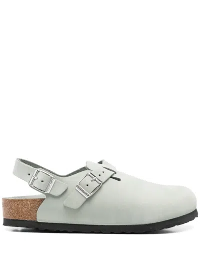 BIRKENSTOCK LEATHER SLIPPERS
