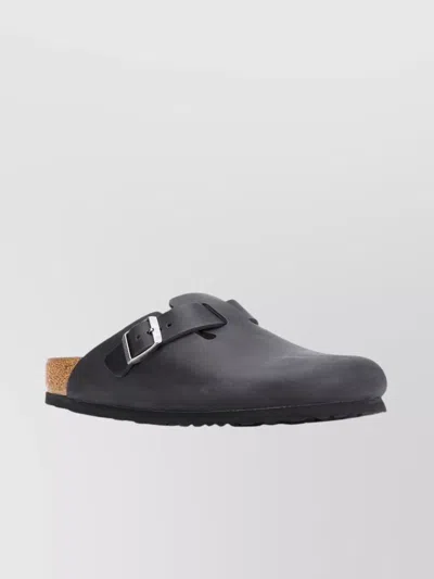 Birkenstock Leather Slippers Slip-on Rubber Sole