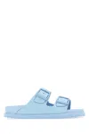 BIRKENSTOCK 1774 LIGHT-BLUE LEATHER ARIZONA AVANTGARDE SLIPPERS