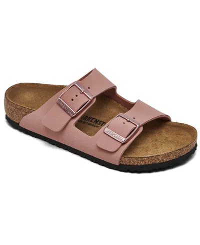 Birkenstock Little Girls Arizona Birkibuc Sandals From Finish Line In Pink