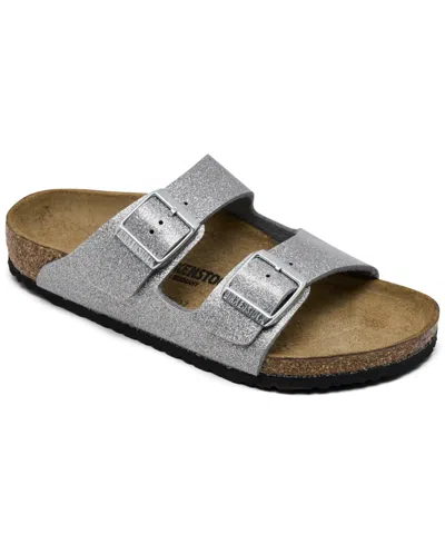 Birkenstock Kids' Little Girls Arizona Birko-flor Sandals From Finish Line In Gray