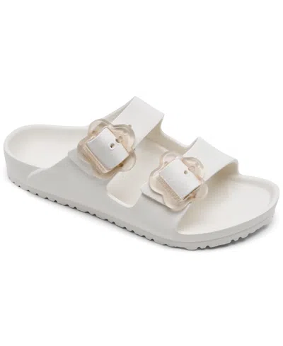 Birkenstock Kids' Little Girls Arizona Eva Flower Sandals From Finish Line In White