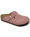 Birkenstock Unisex Boston Kid Suede Leather Clogs - Toddler, Little Kid In Pink Clay