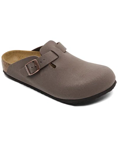 Birkenstock Little Kids' Boston Birkibuc Clogs From Finish Line In Brown
