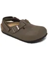 Birkenstock Little Kids Tokio Birkibuc Clogs From Finish Line In Mocha
