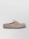 Birkenstock Loafers With Round Toe And Suede Upper In Neutral