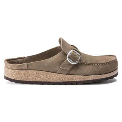Birkenstock Logo Buckle Muller Shoes In Brown