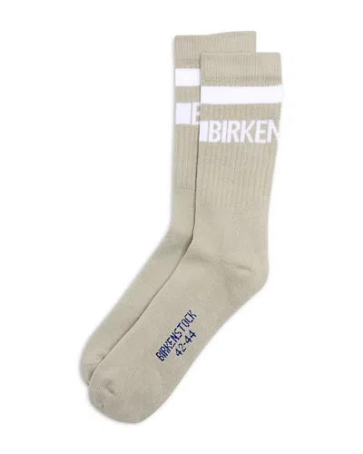 Birkenstock Logo Crew Socks In Gray