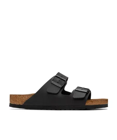 Birkenstock Logo Flip Flops In Black