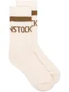 Birkenstock Stripe Logo Crew Socks In Neutrals