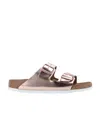 Shop Birkenstock Logo Logo Sandals And Slippers In Multicolor