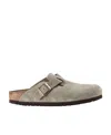 Birkenstock Taupe Regular Boston Soft Footbed Slip-on Loafers In Nude
