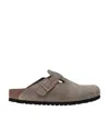 Birkenstock Taupe Regular Boston Soft Footbed Slip-on Loafers