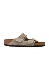 Birkenstock Taupe Suede Arizona Slide