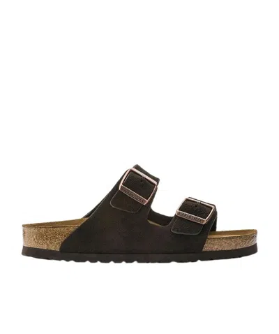 Birkenstock Logo Slippers In Black