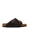 Birkenstock Logo Slippers In Black