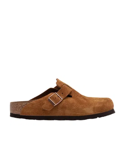 Birkenstock Logo Slippers In Brown
