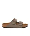 Birkenstock Arizona Soft Footbed Leather Sandal In Brown