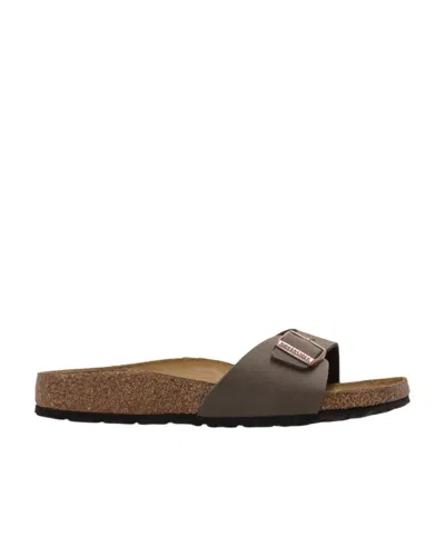 Birkenstock Logo Slippers In Brown