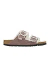 Birkenstock Arizona Genuine Shearling Lined Slide Sandal In Purple