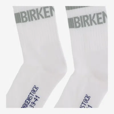 Birkenstock Logo-jacquard Organic Cotton Socks In White