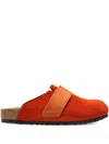 Birkenstock Loma Leather-strap Mules In Orange