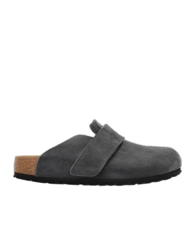 Birkenstock Loma Strap Suede Sandals In Black