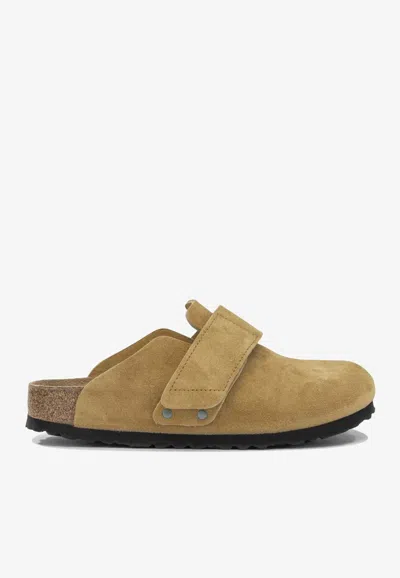 Birkenstock Loma Suede Flat Mules In Brown