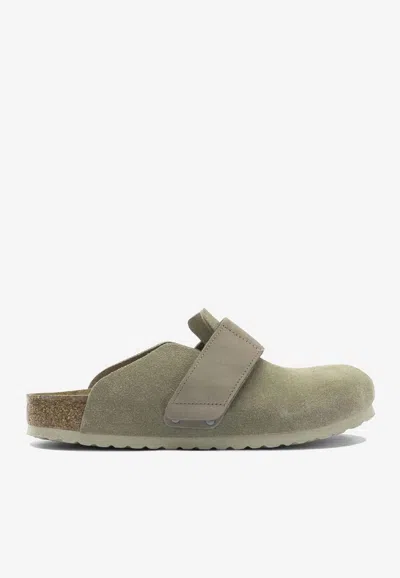 Birkenstock Loma Suede Leather Slippers In Brown